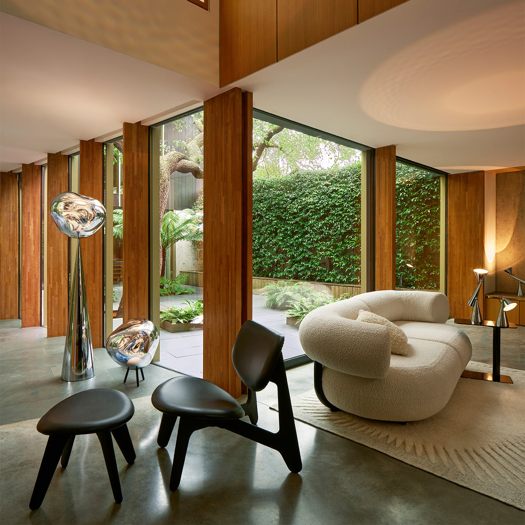 tom dixon | slab lounge chair | black oak + leather