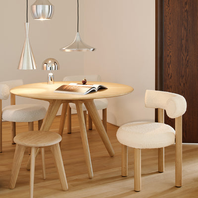 tom dixon | slab table round | natural oak 90cm