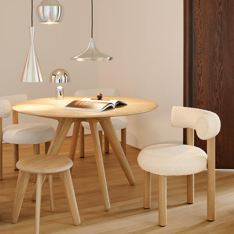 tom dixon | slab table round | natural oak 90cm