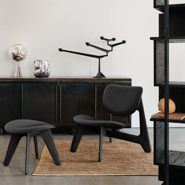 tom dixon | slab lounge chair | black oak + leather