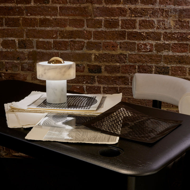 tom dixon | stone portable lamp | brass