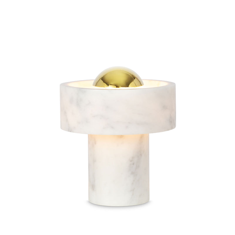 tom dixon | stone portable lamp | white marble