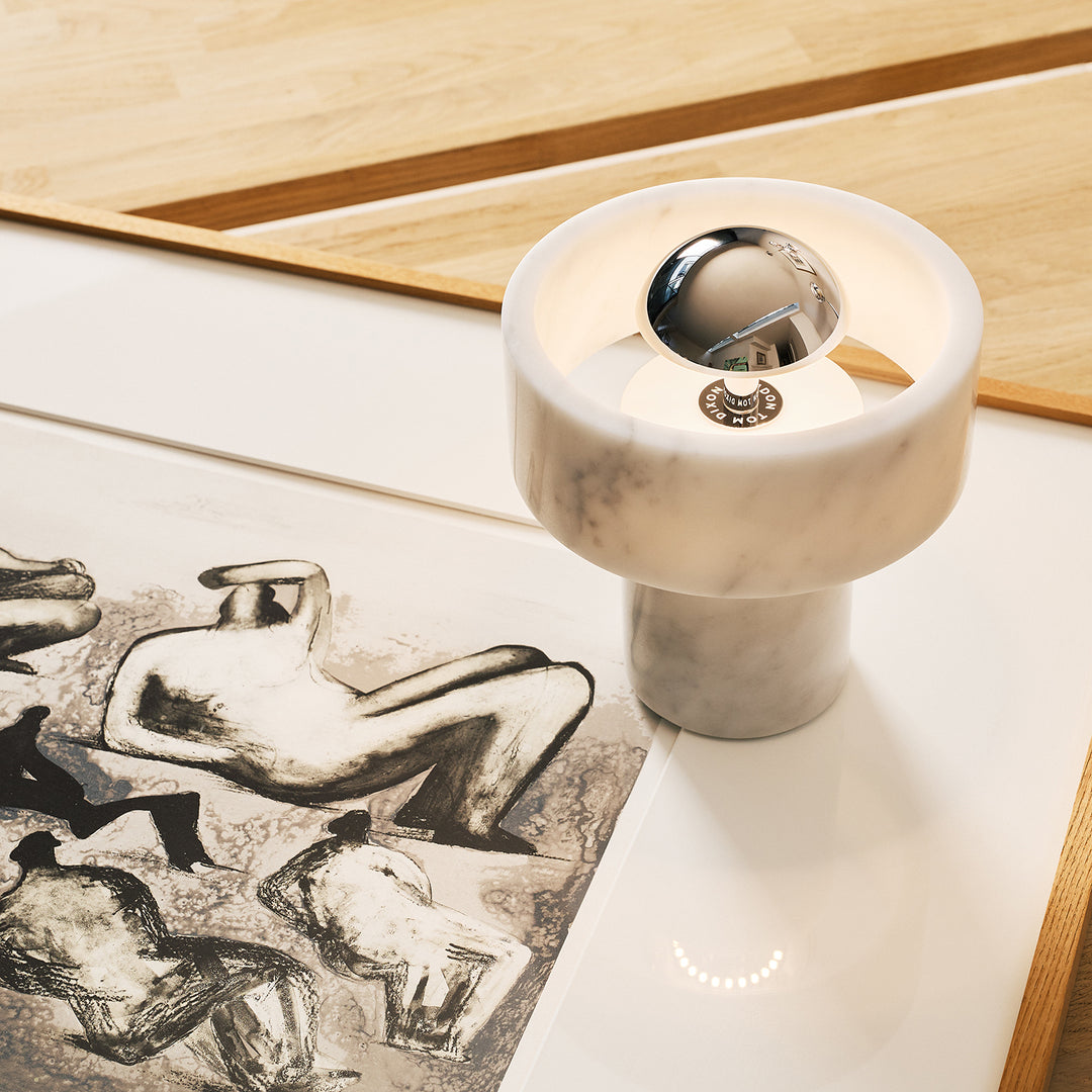 tom dixon | stone portable lamp | silver