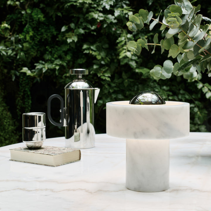 tom dixon | stone portable lamp | silver