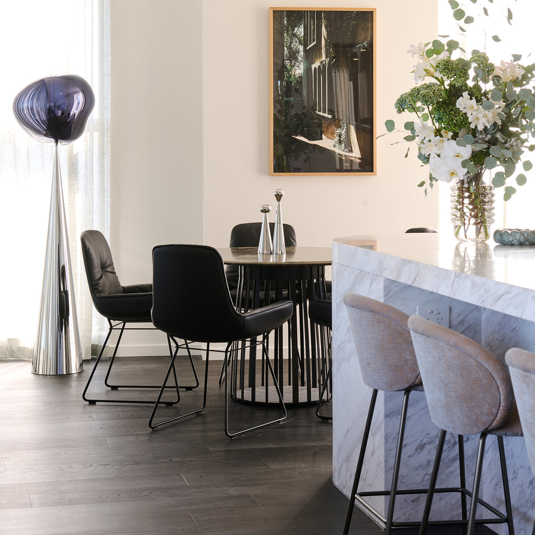 freifrau | ona kitchen stool 65cm | maple 732 + steel bronze glaze frame