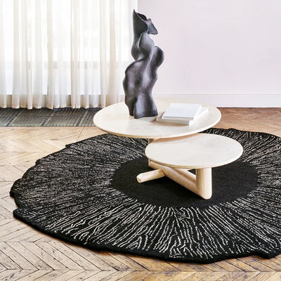 toulemonde bochart | eye flower rug | noir