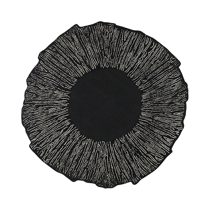 toulemonde bochart | eye flower rug | noir
