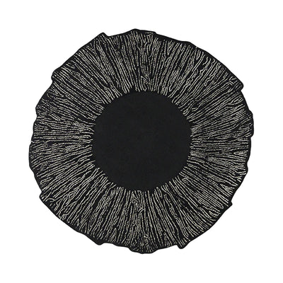 toulemonde bochart | eye flower rug | noir