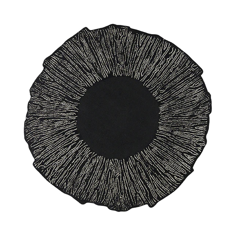 toulemonde bochart | eye flower rug | noir