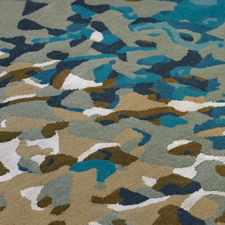 toulemonde bochart | apidea rug | blue green 250x350cm