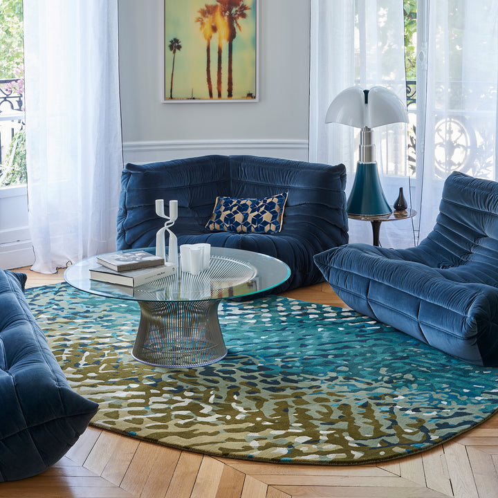 toulemonde bochart | apidea rug | blue green 250x350cm