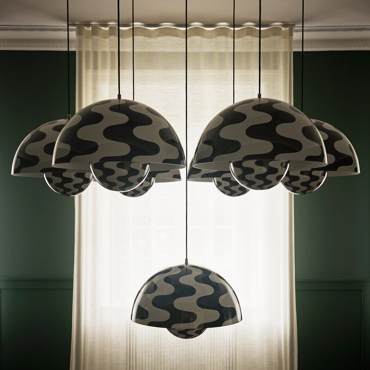 &tradition | flowerpot VP7 pendant lamp | black + white pattern 37cm