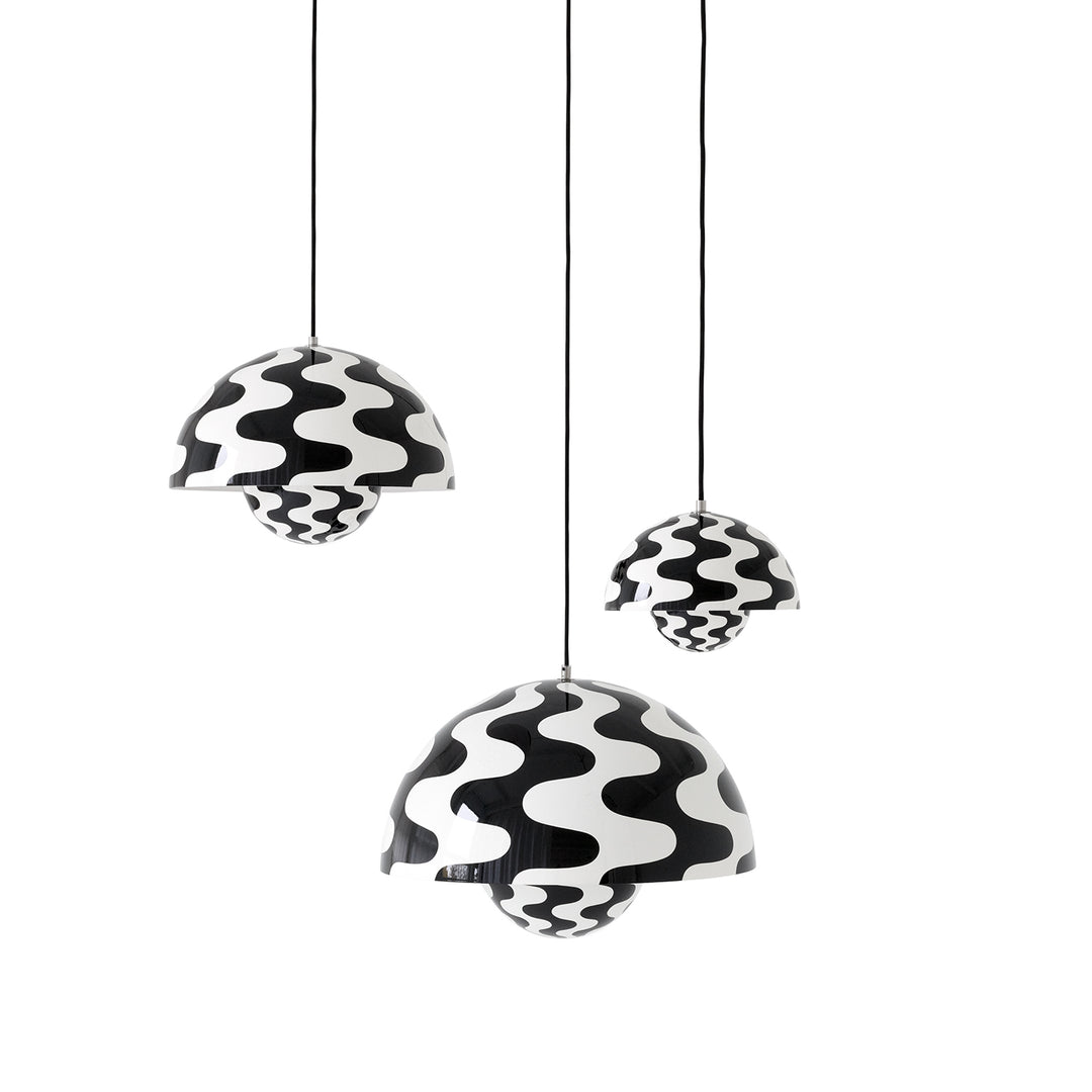 &tradition | flowerpot VP7 pendant lamp | black + white pattern 37cm
