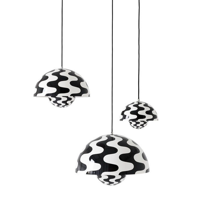 &tradition | flowerpot VP7 pendant lamp | black + white pattern 37cm