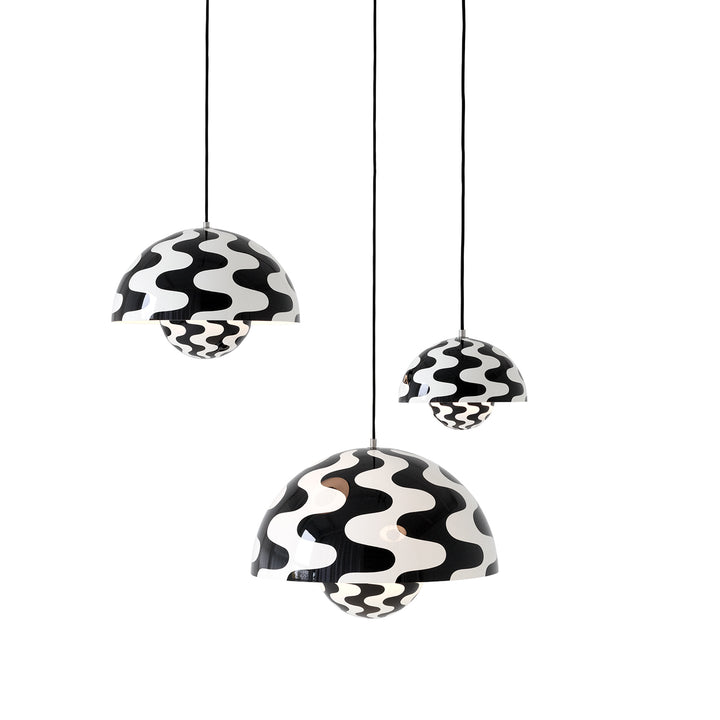 &tradition | flowerpot VP7 pendant lamp | black + white pattern 37cm