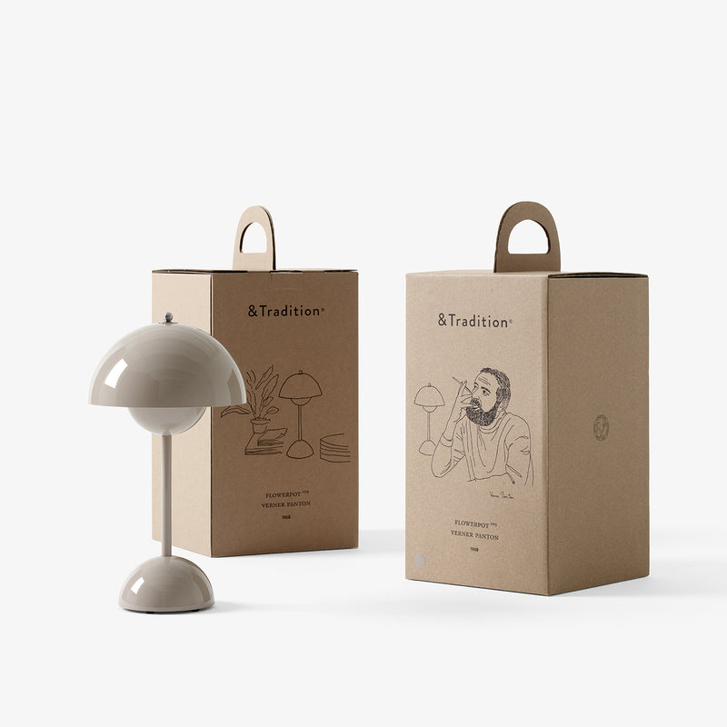 &tradition | flowerpot VP9 portable lamp | grey beige