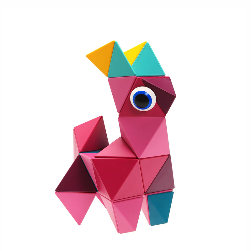 trido | magnetic art blocks | flamingo large