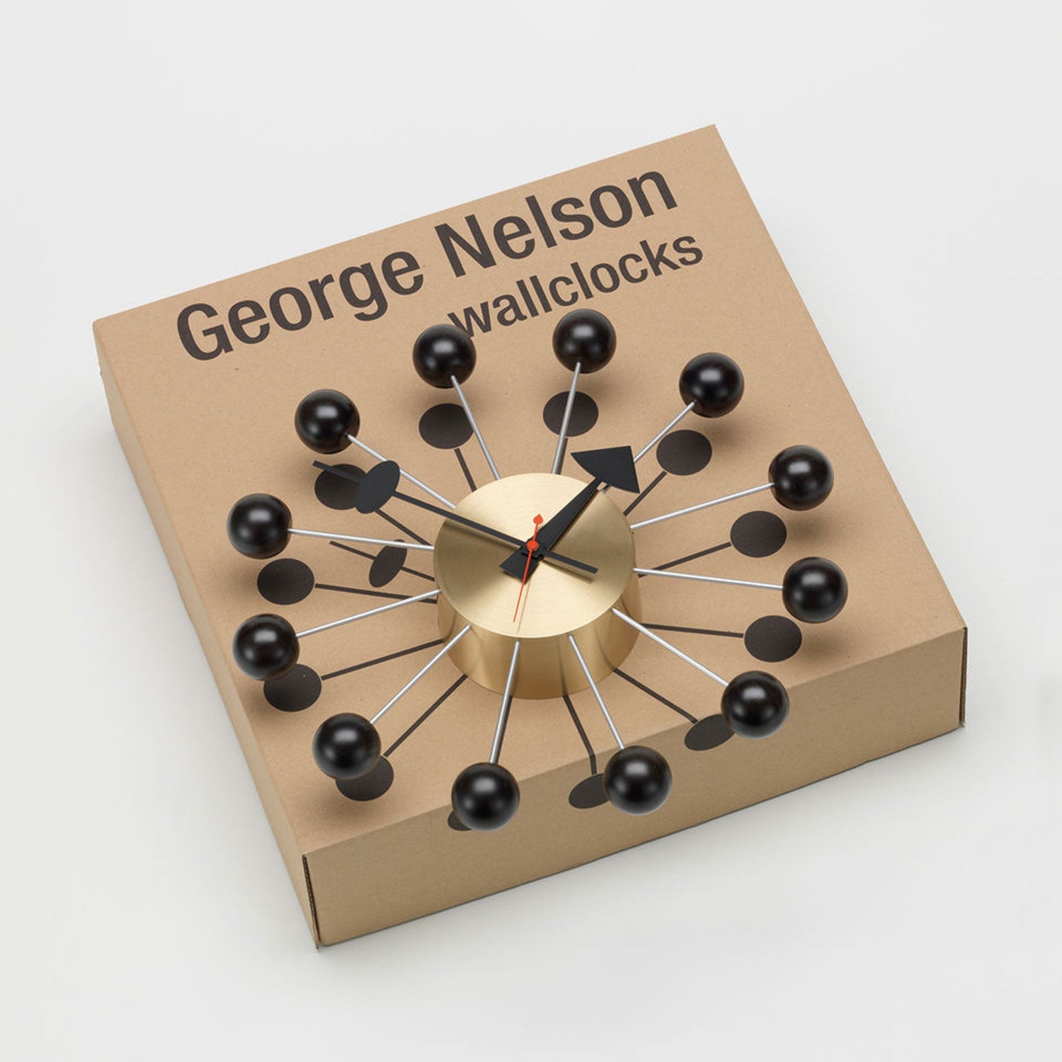 vitra | george nelson ball clock | black + brass – top3 by design