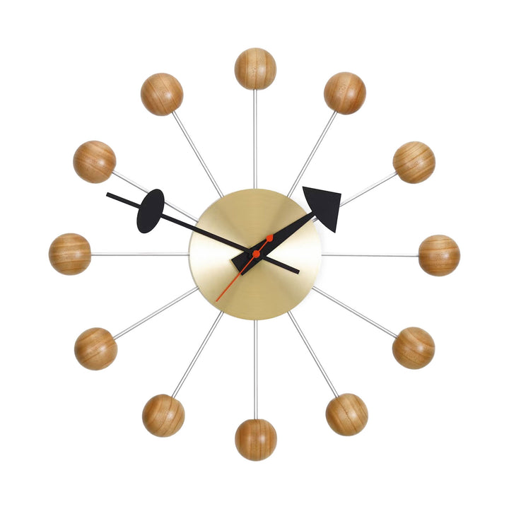 vitra | george nelson ball clock | cherry + brass