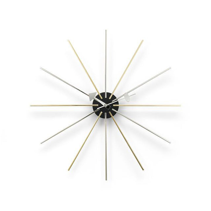 vitra | george nelson star clock | chrome + brass