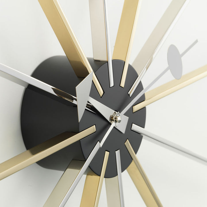 vitra | george nelson star clock | chrome + brass