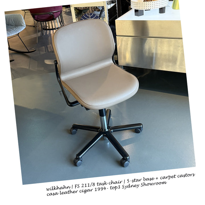 wilkhahn | FS 211/8 task chair | 5-star base + carpet castors | casa leather