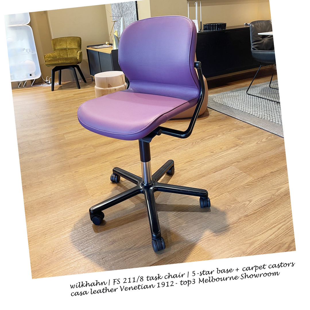 wilkhahn | FS 211/8 task chair | 5-star base + carpet castors | casa leather