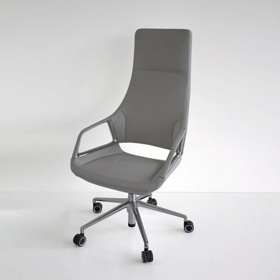 wilkhahn | GRAPH 302/5 high back swivel chair | 4-star base + castors | casa venetian leather