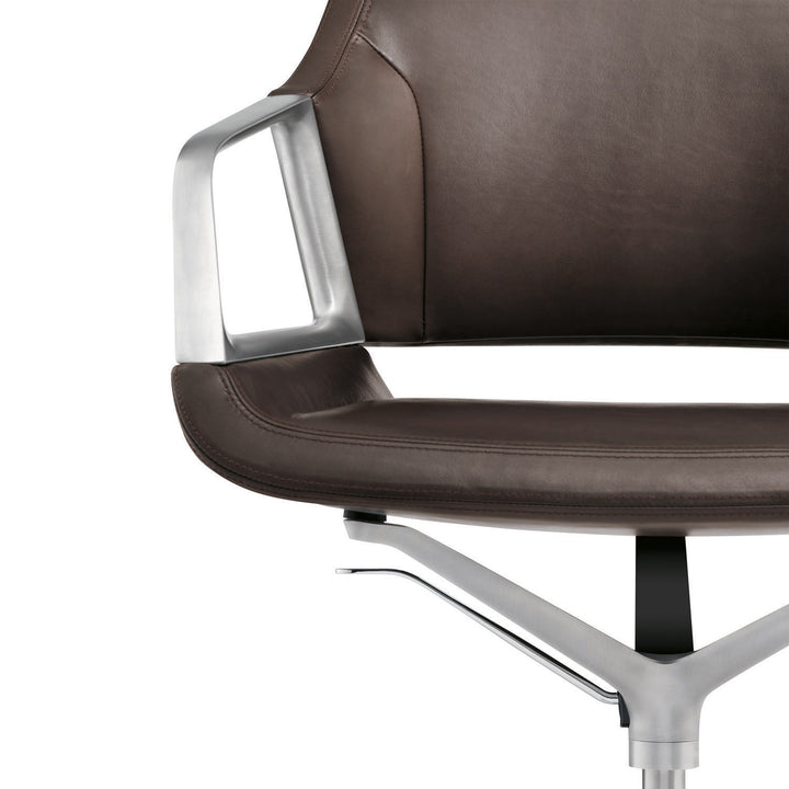 wilkhahn | GRAPH 302/5 high back swivel chair | 4-star base + castors | casa leather - venetian 1912
