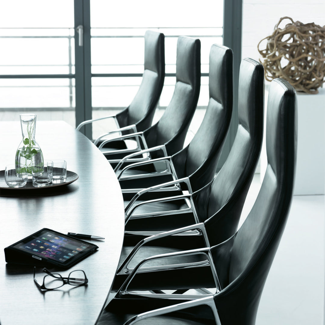 wilkhahn | GRAPH 302/5 high back swivel chair | 4-star base + castors | casa leather - venetian 1912