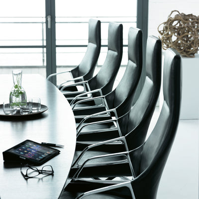 wilkhahn | GRAPH 302/5 high back swivel chair | 4-star base + castors | casa leather