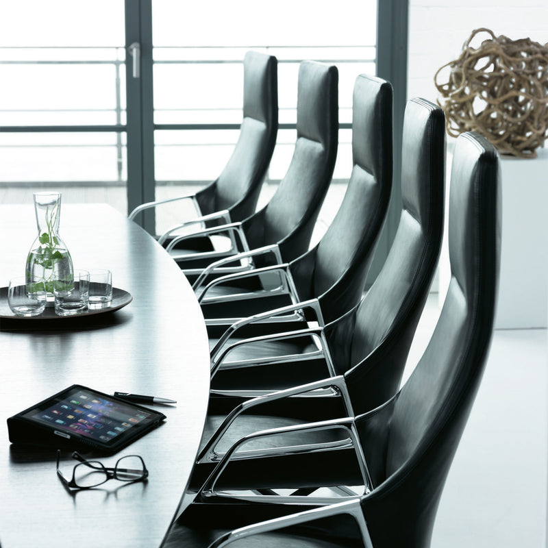 wilkhahn | GRAPH 302/5 high back swivel chair | 4-star base + castors | casa leather