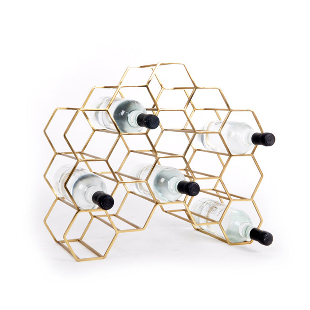 xlboom | pico wine rack | 15 bottle | brass - LC