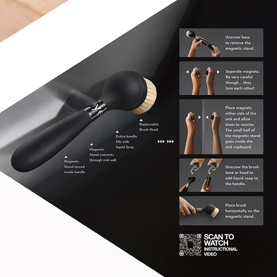 yeseco | one brush V2 | magnetic stand | black