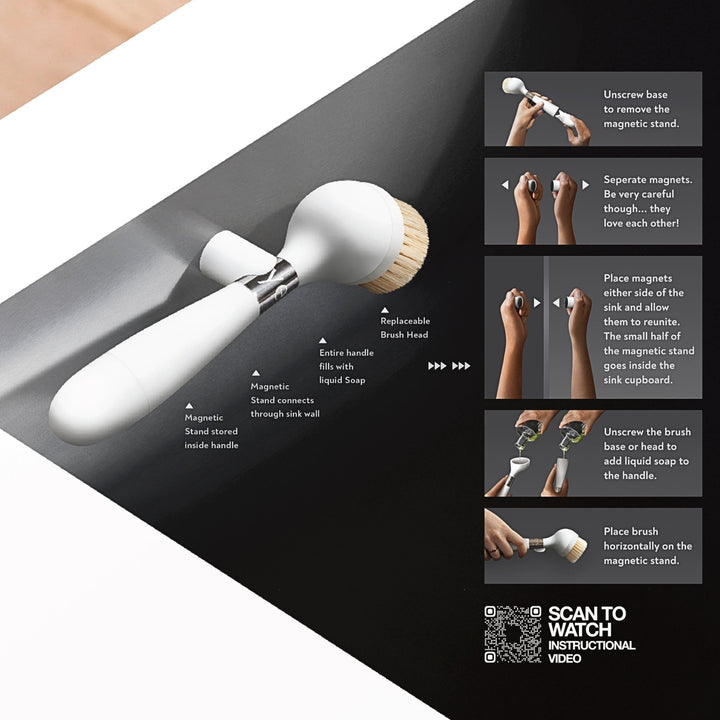 yeseco | one brush V2 | magnetic stand | white