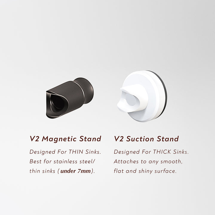 yeseco | one brush V2 | suction stand | white