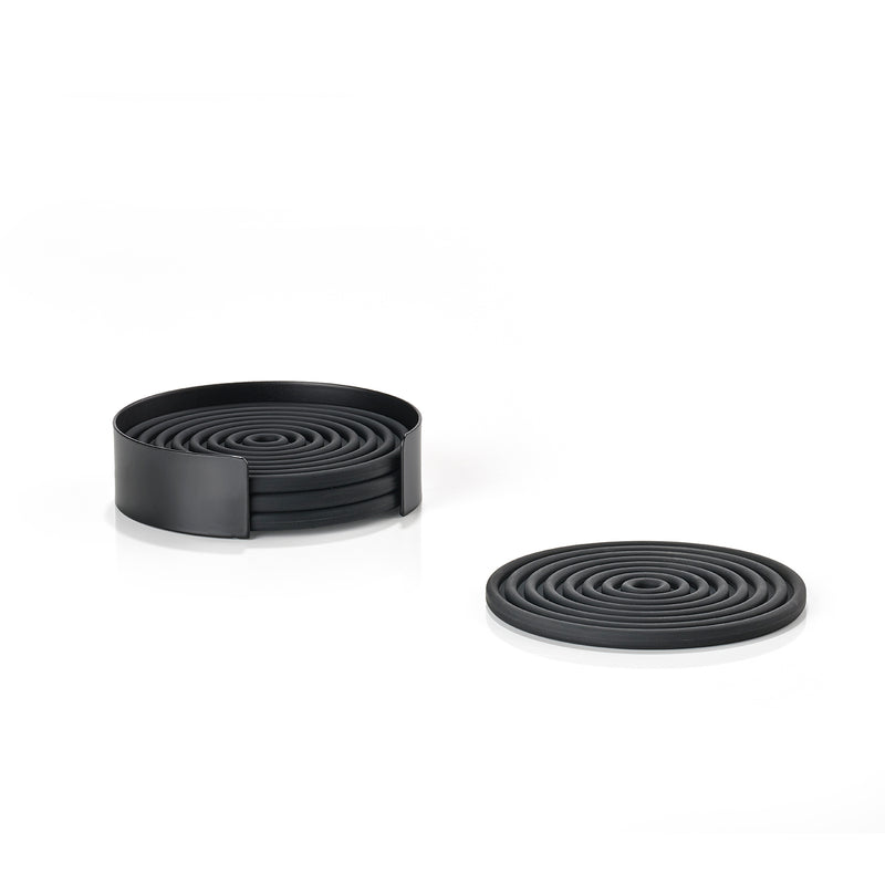 zone denmark | rocks coasters | set of 4 | black