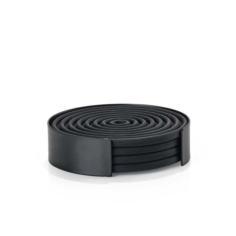 zone denmark | rocks coasters | set of 4 | black