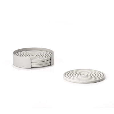 zone denmark | rocks coasters | set of 4 | warm grey