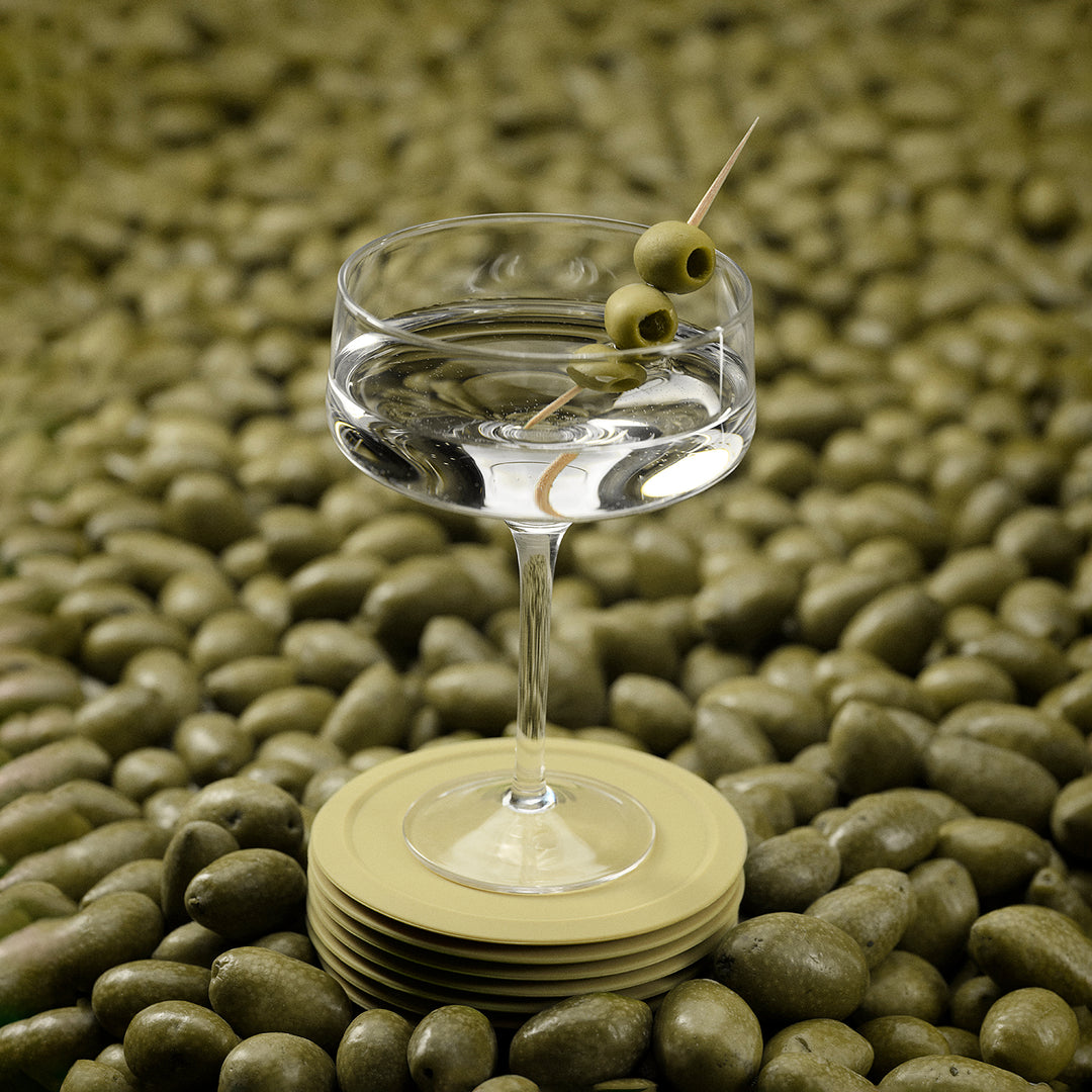 zone denmark | singles coasters | set of 6 | leek green ~ DC