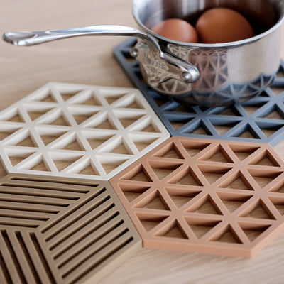 zone denmark | hexagon trivet | dark camel