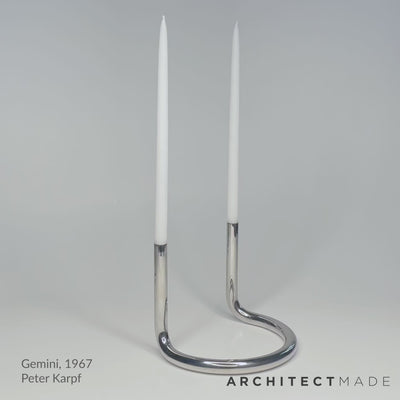 architectmade | gemini candleholder | stainless steel