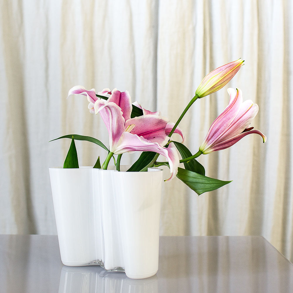 iittala | aalto savoy vase | white 16cm – top3 by design