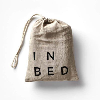 in bed | linen fitted sheet | queen | kohl - LC