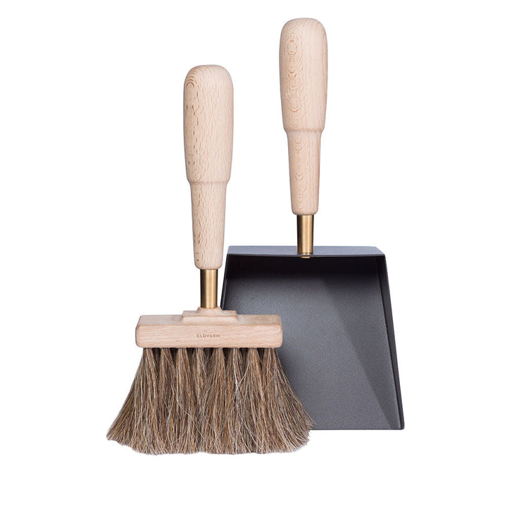 eldvarm | emma fire shovel + brush | classique beech - DC