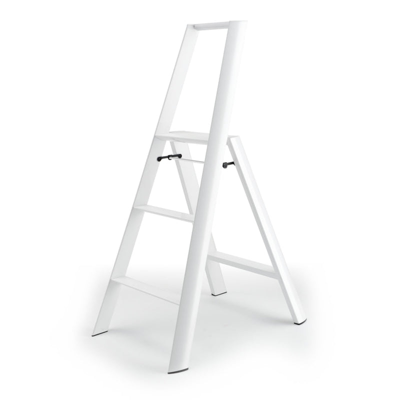lucano | 3 step ladder | white
