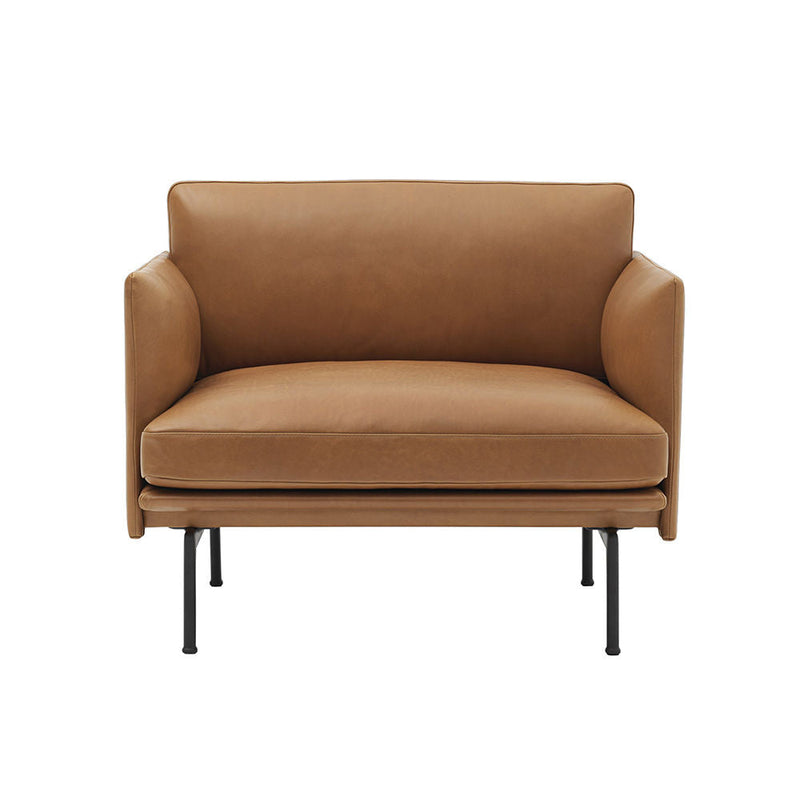 muuto | outline chair | refine leather cognac