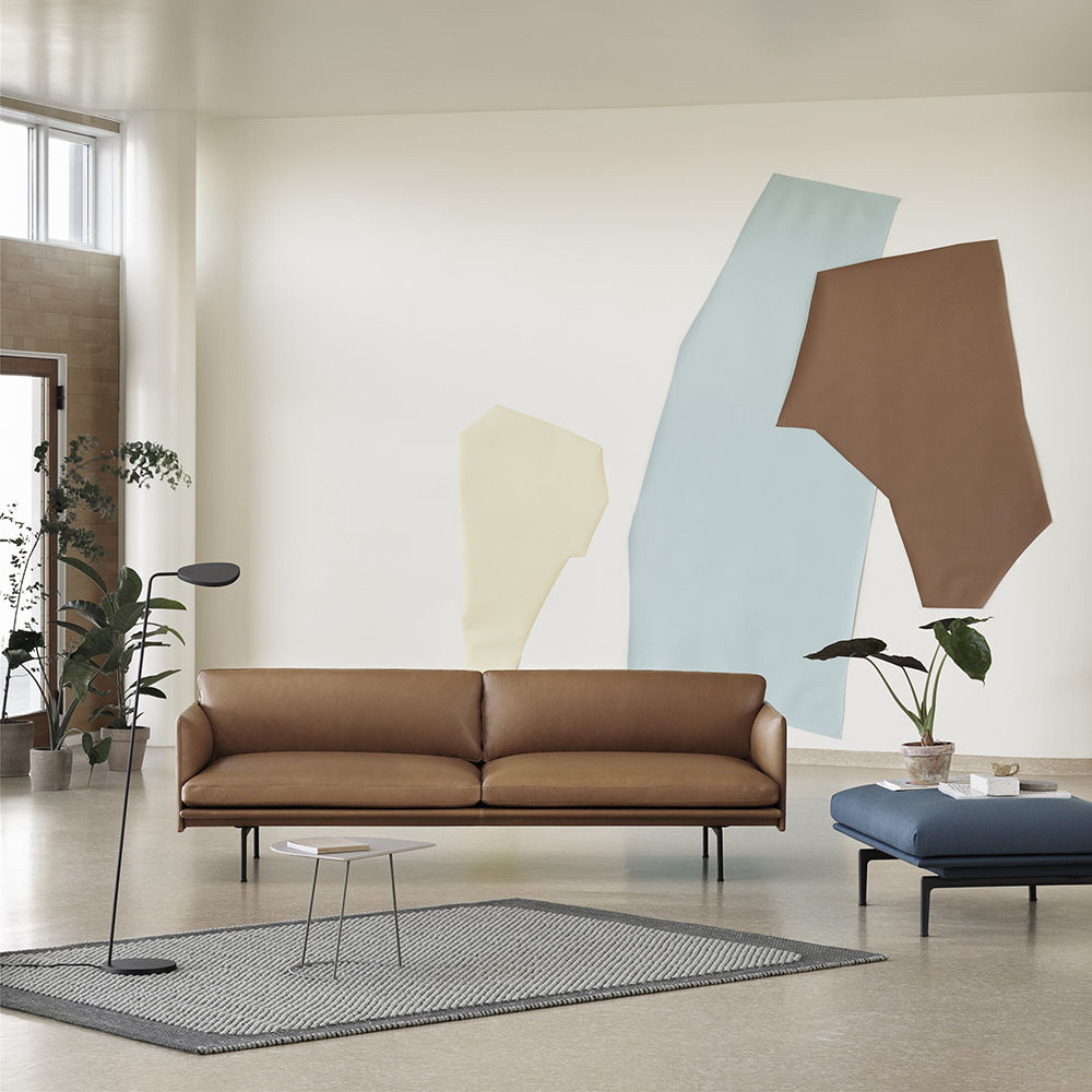 muuto | outline sofa 3 seater | refine leather cognac
