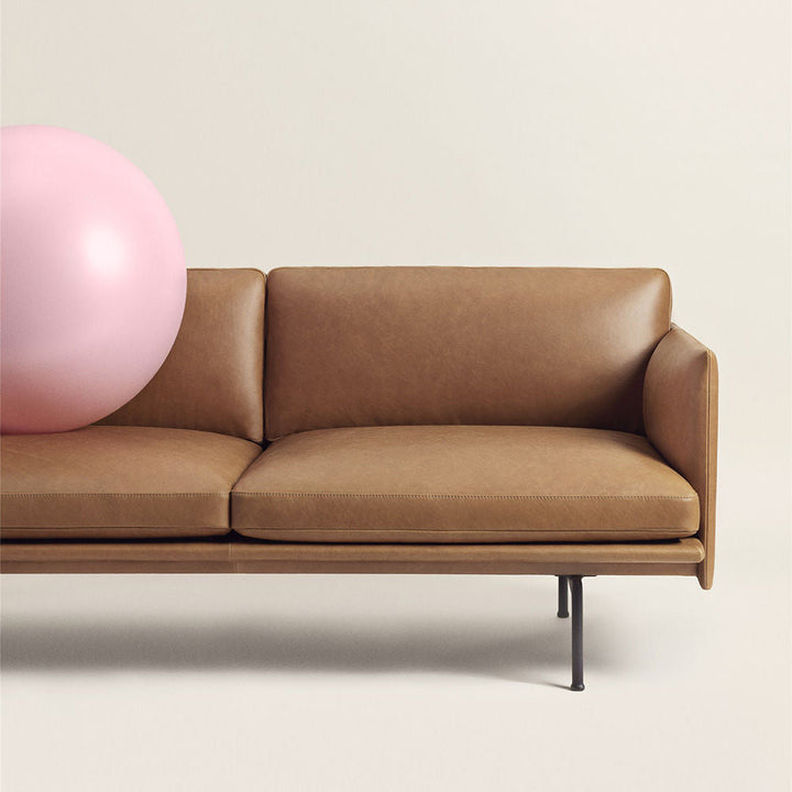 muuto | outline sofa 3 seater | refine leather cognac
