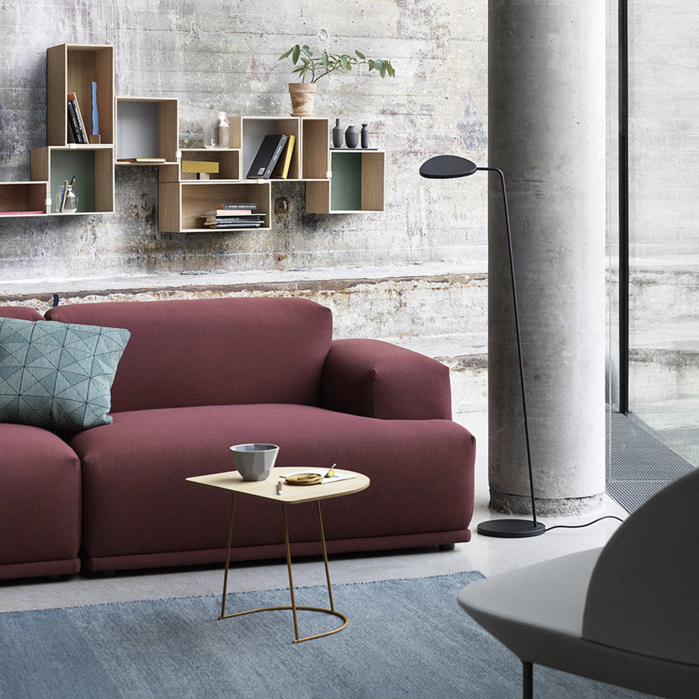 muuto | mini stacked storage system | module with backboard | medium oak + grey - DC